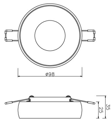 SUPPORTO PER LAMPADE DICROICHE GU10 ED MR16