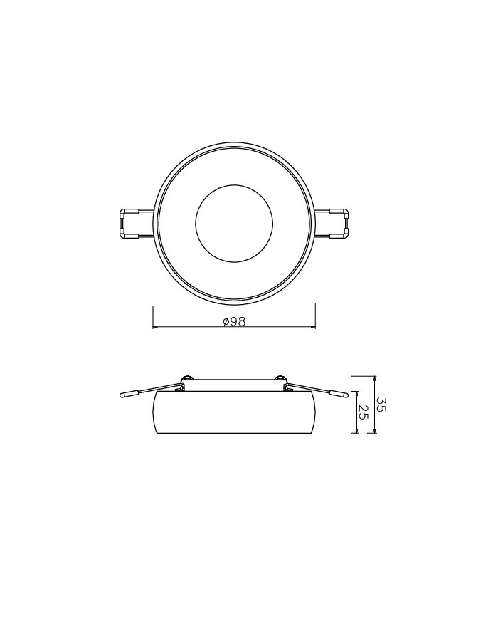 SUPPORTO PER LAMPADE DICROICHE GU10 ED MR16