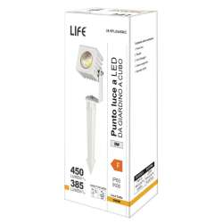 FARETTO DA GIARDINO LED IP65 CON PICCHETTO BIANCO