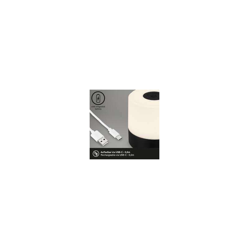 LAMPADA DA TAVOLO A BATTERIA 2W 150LM CROMATO