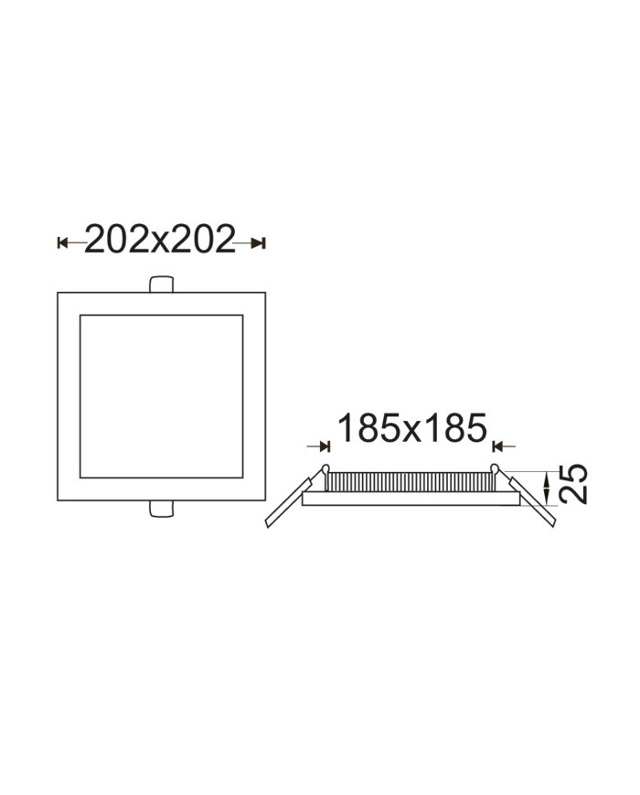 FARETTO A LED DA INCASSO QUADRATO SLIM 18W