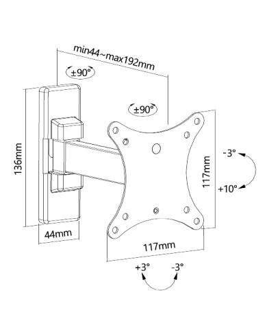 SUPPORTO PER TV LED FLAT DA 10-23 FINO A KG20