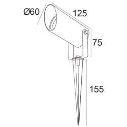 FARETTO LED DA GIARDINO PER GU10 CON PICCHETTO