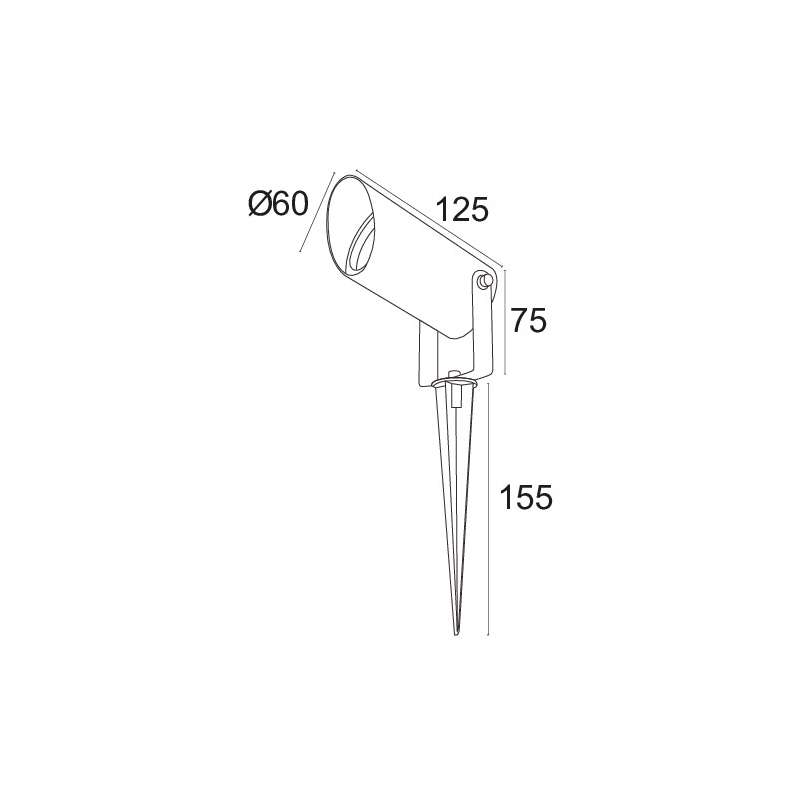 FARETTO LED DA GIARDINO PER GU10 CON PICCHETTO