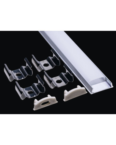 PROFILO IN ALLUMINIO 2M DA PARETE DISSIP.16WM