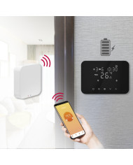 TERMOSTATO SMART A BATTERIE SOFT TOUCH NERO