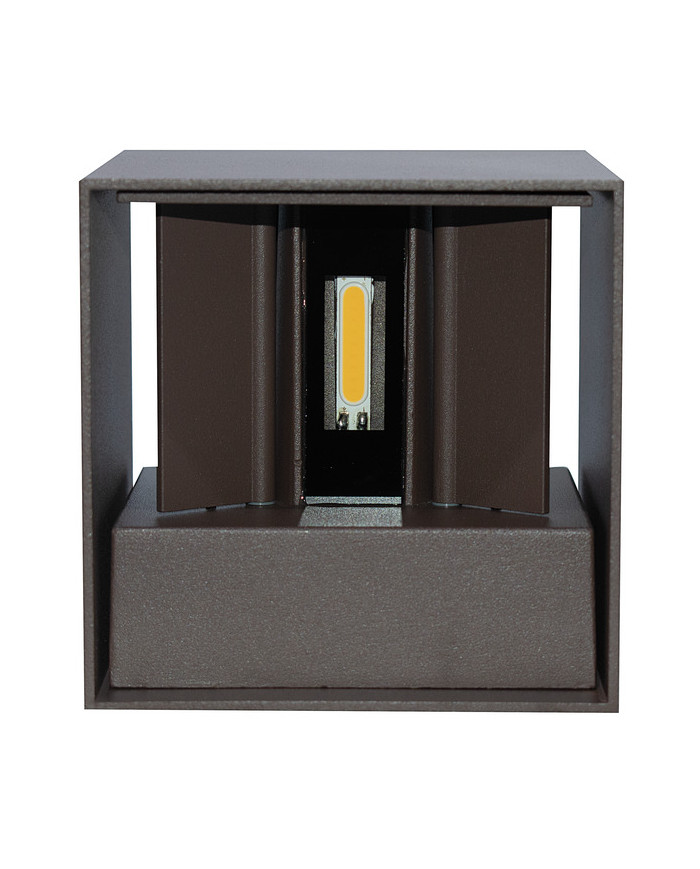 APPLIQUE A LED QUADRATO 12,5W IP65 220V MARRONE
