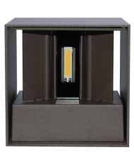 APPLIQUE A LED QUADRATO 12,5W IP65 220V MARRONE