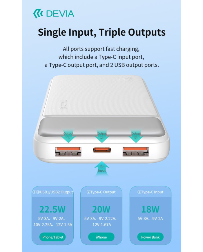 POWER BANK 10000MAH 22,5W CON DISPLAY DIGITALE