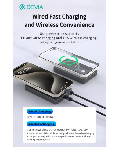 POWER BANK 10000MAH MAGNETICO 20W NERO