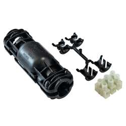 SCATOLA DI GIUNZIONE IP68 2 USCITE CON GEL