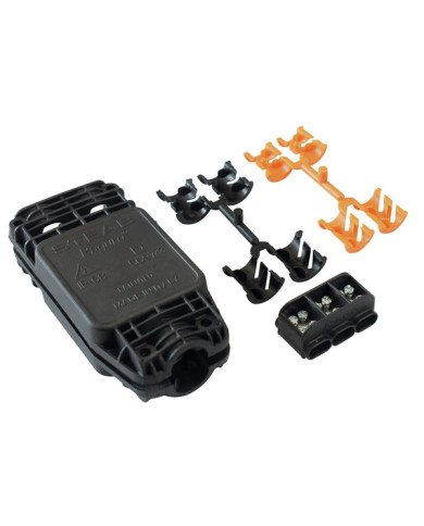 SCATOLA DI GIUNZIONE IP68 3 USCITE CON GEL