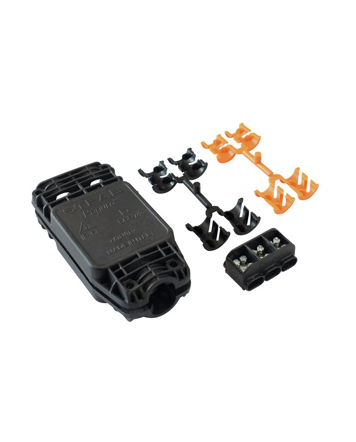 SCATOLA DI GIUNZIONE IP68 3 USCITE CON GEL