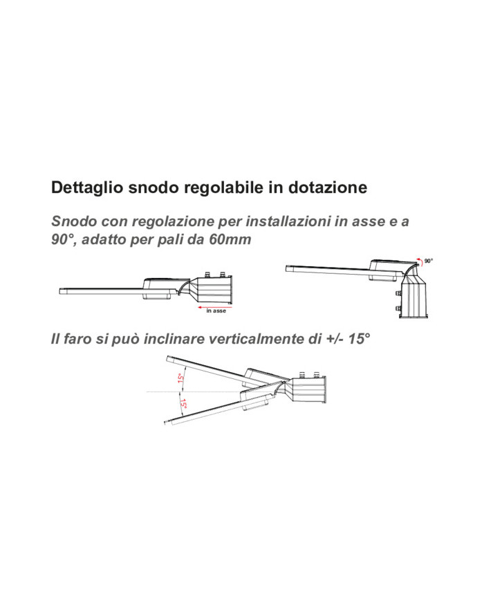 FARO STRADALE A LED 200W IP65 LUCE NATURALE