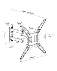 SUPPORTO PER FLAT TV LED 23-42 2 BRACCI -3 SNODI