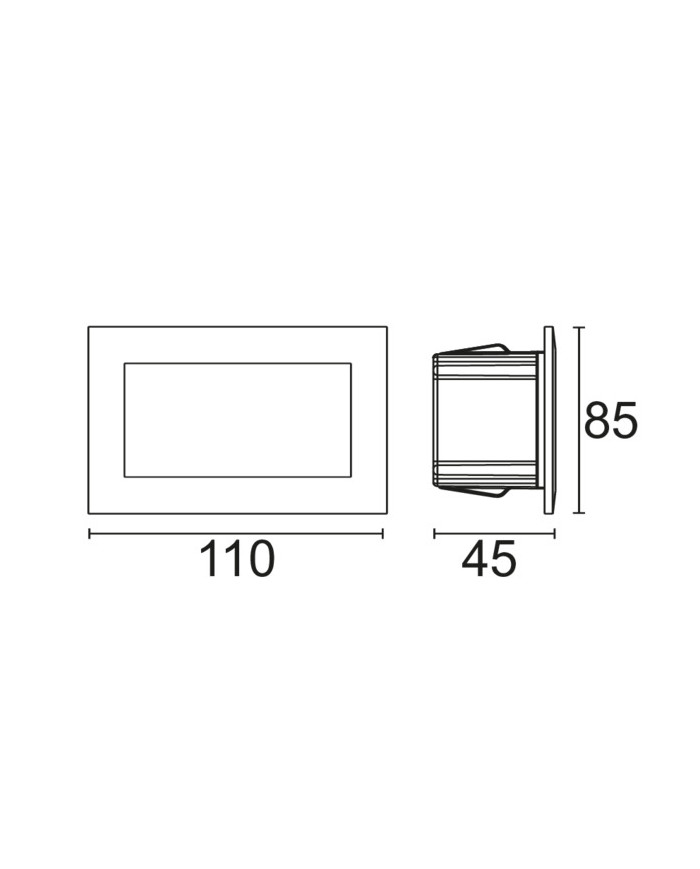 PUNTO LUCE SEGNAPASSO DA INCASSO PER SCATOLA 503