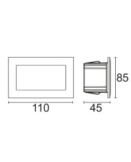 PUNTO LUCE SEGNAPASSO DA INCASSO PER SCATOLA 503