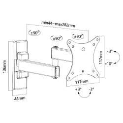 SUPPORTO PER TV LED FLAT DA 10-23 FINO A KG15