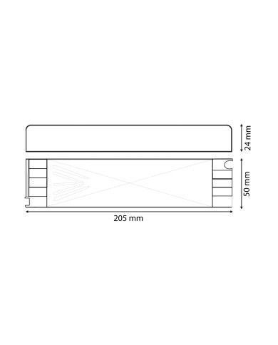 ALIMENTATORE SLIM PER STRISCE LED 300W 24VDC