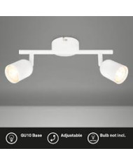 BARRA CON 2 FARETTI SPOT GU10 BIANCO