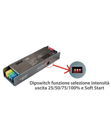 ALIMENTATORE METALLICO SLIM 24V 400W