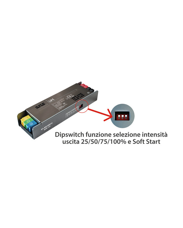 ALIMENTATORE METALLICO SLIM 24V 400W