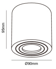 APPLIQUE IN ALLUMINIO IP65 PER 1 LAMPADA GU10 LED
