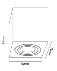 APPLIQUE IN ALLUMINIO IP65 PER 1 LAMPADA GU10 LED