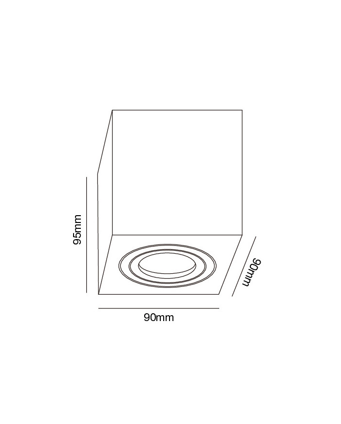 APPLIQUE IN ALLUMINIO IP65 PER 1 LAMPADA GU10 LED