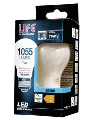 LAMPADA A LED MILKY CON CREPUSCOLARE E27 8W 6500K