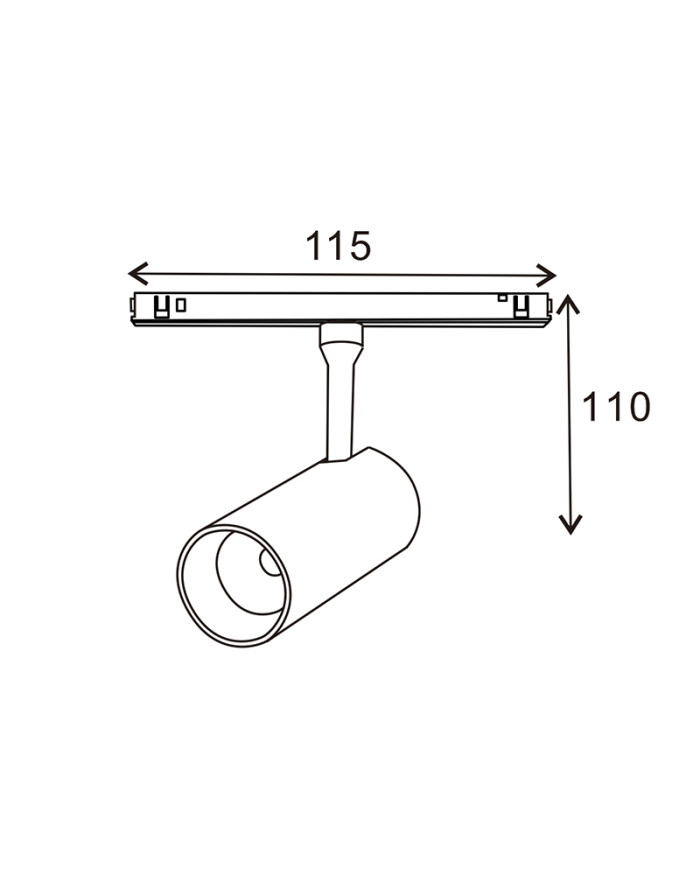 FARETTO LED NERO 10W 48V SERIE 16MM