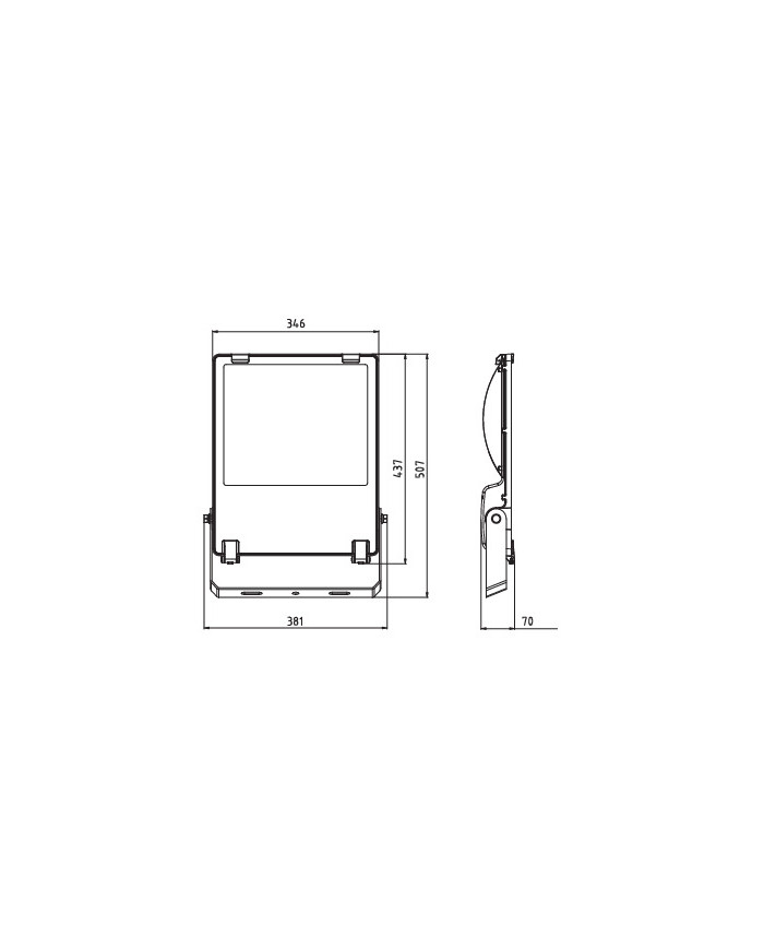 FARO DA PARETE A LED 300W IP66 IK08 TRICOLOR
