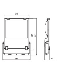 FARO DA PARETE A LED 300W IP66 IK08 TRICOLOR