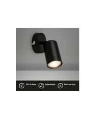 FARETTO DA PARETE CON GU10 ORIENTABILE NERO