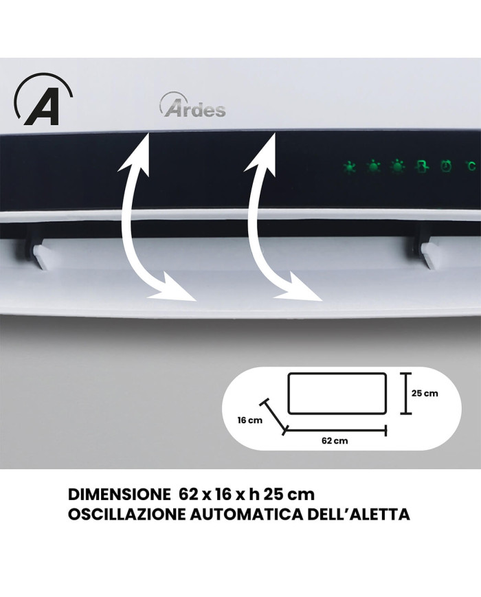 TERMOVENTILATORE CERAMICO DA PARETE ARDES