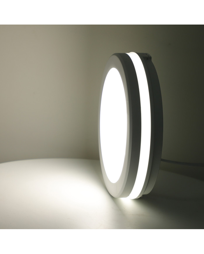 PLAFONIERA LED ROTONDA IP54 15W CCT BIANCO