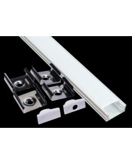 KIT PROFILO IN ALLUMINIO 2M DA PARETE INC.12MM