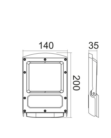 FARO LED GRIGIO 50W 6500K LUCE FREDDA IP65 F71