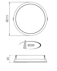 FARETTO TONDO A LED DA INCASSO LITE IP44 24W 4000K