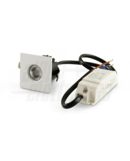 FARETTO LED DA INCASSO QUADRATO 3W 3000K BIANCO