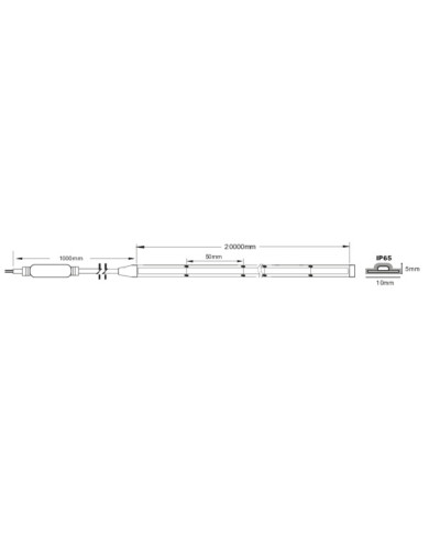 STRISCIA LED COB 220V 16W/M IP65 LUCE NATURALE