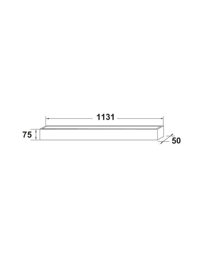PLAFONIERA LED LINEAR BLOCK MONO FASCIO DI LUCE