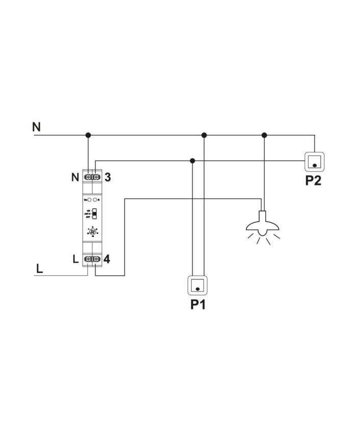 TEMPORIZZATORE LUCE SCALE 1DIN 16A 250V