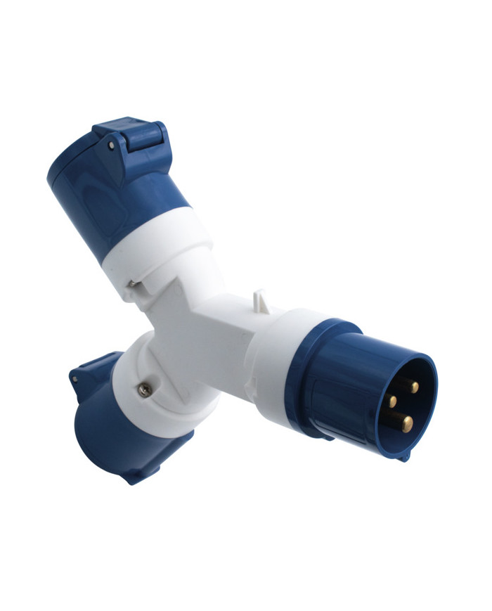 ADATTATORE INDUSTRIALE 2 USCITE IP67-SPINA 16A