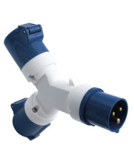 ADATTATORE INDUSTRIALE 2 USCITE IP67-SPINA 16A