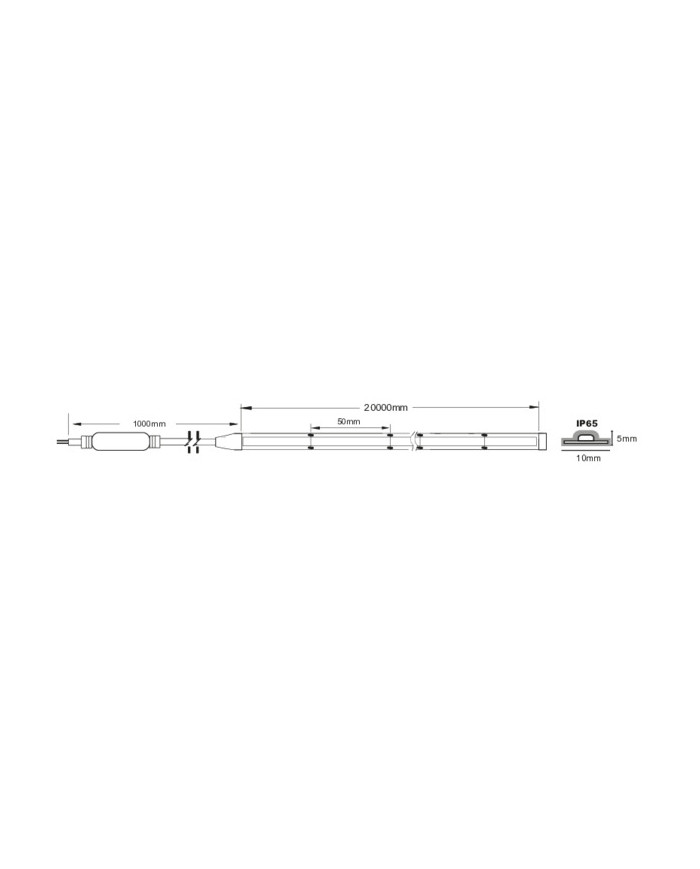 STRISCIA LED COB 220V 16W/M IP65 LUCE NATURALE
