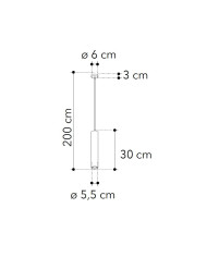 FARETTO A SOSPENSIONE FLUKE 1GU10 CORTEN