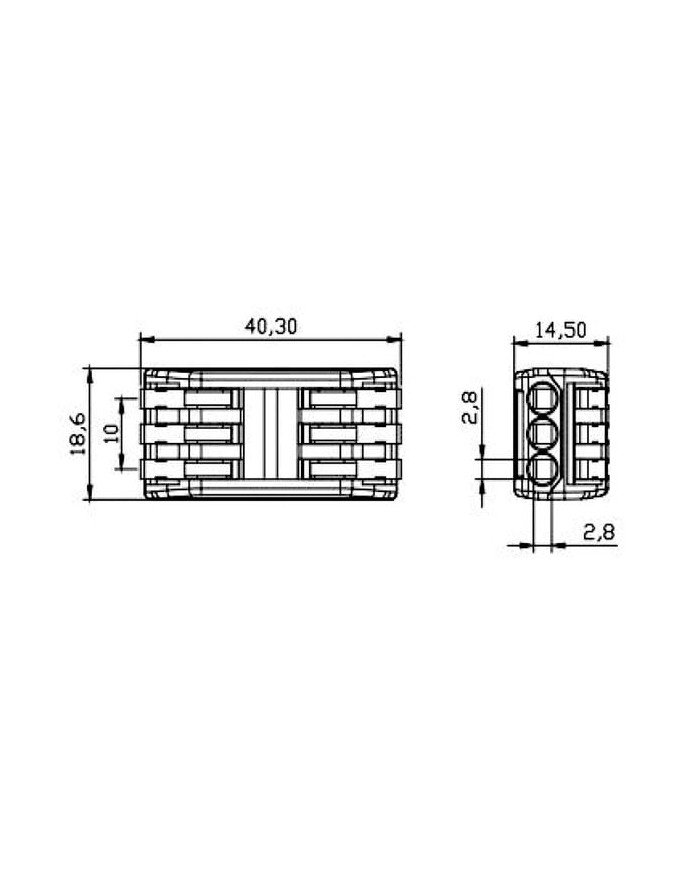 MORSETTO SERRAFILO PASSANTE 2 X 3 POSIZIONI