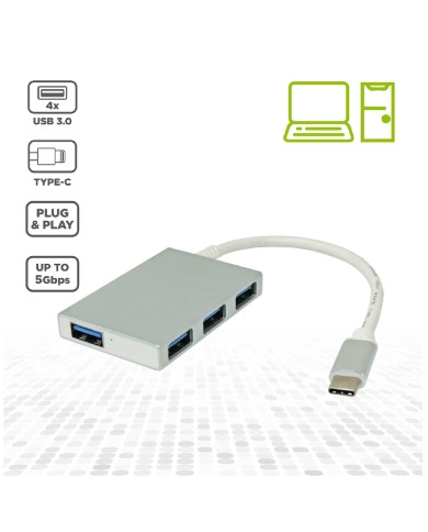HUB USB-C 4 PORTE USB-A 3.0