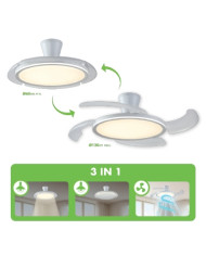 VENTILATORE DA SOFFITTO A PALE CON LUCE D.120 32W